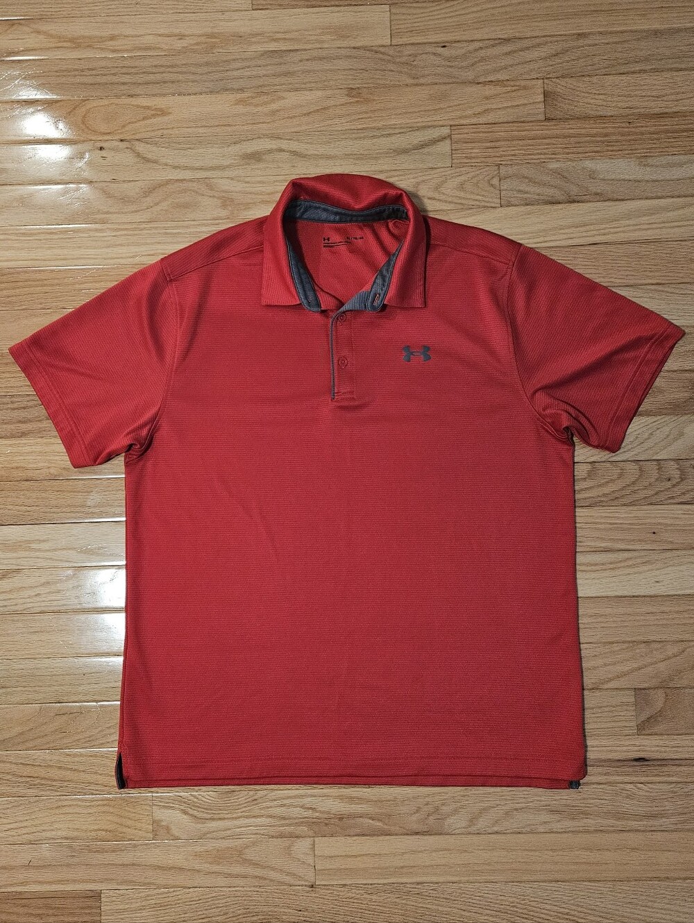 Under Armour Men's Performance Polo Shirt Red Size XL Loose Fit Golf Athletic
